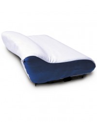 Image SISSEL� Orthopedic Pillow Travel including blue/white cover and strap