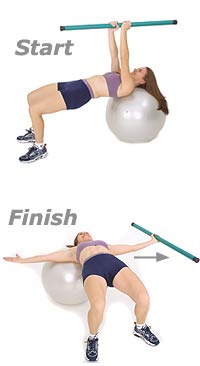 Thumb - Crab Walk on Sissel Exercise Ball with Sissel Heavy Bar