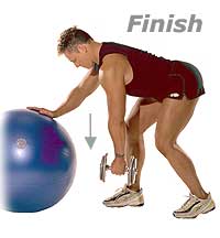 Image 2 - Dumbbell Bent-Over Row with Sissel Swiss Ball Pro