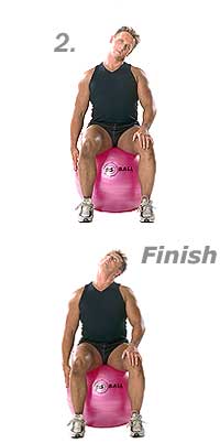 Image 2 - Seated Neck Stretch on Sissel Exercise Ball