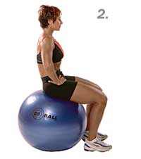 Image 2 - Seated Lumbar Mobility Stretch with Sissel Exercise Ball