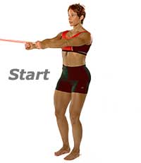 Thumb - Standing Lat Pull with Fitband